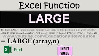 How to use LARGE function in Excel