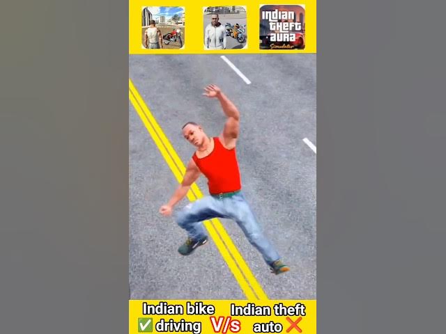 Indian bike driving vs Indian theft auto 😱 challenging video#gaming #viral #video #shorts