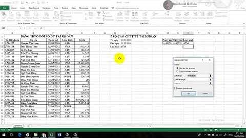 Lập báo cáo chi tiết với chức năng Advanced Filter trong Excel 2016, 2013