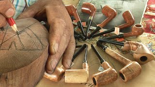 Smoking pipes. Artisan manufacturing with wood | Lost Trades | Documentary film