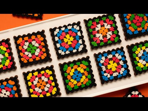 Full Tutorial Colorful Crochet Cookies