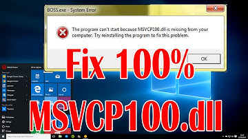 How To Fix MSVCP100.dll Missing Error Working 100% Windows 7, 8, 8.1, and 10 (i Fix it!)