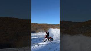 Dirt Bike vs Snow ❄️ #shorts