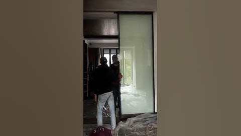 Project video from Indonesia feedback:synchronized soft close sliding system for 2 doors #homedecor