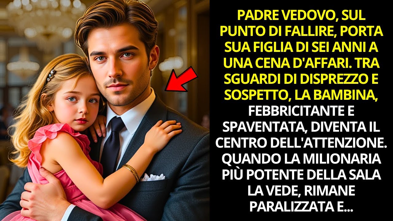 PADRE SINGLE PORTA LA FIGLIA ALLA CENA DI AFFARI, TUTTI RISERO, MA QUANDO LA MILIONARIA VIDE