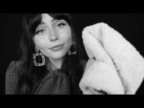 [ASMR] Dark & Relaxing Face Touching, Brushing & Measuring for Sleep