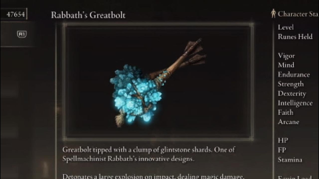 Elden Ring DLC How to Get Rabbath's Greatbolt Ammo Spellmachinist's