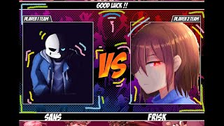 Sans vs Frisk | Undertale Throw down  - MUGEN Gameplay