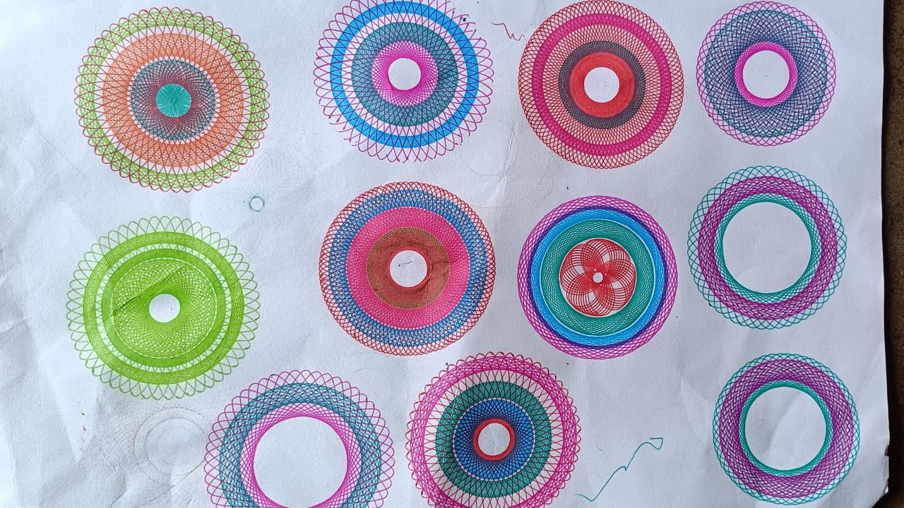 Spirograph drawing art tutorials 😍. 
