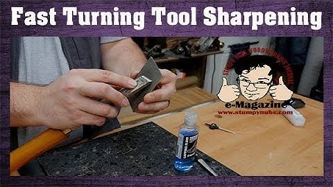 FAST lathe turning tool sharpening WITHOUT A JIG! (Just a diamond hone)