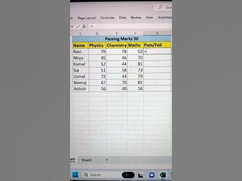 Find Students Pass/Fail Status In Excel 💯 | Excel Interview Question 🔥 ...