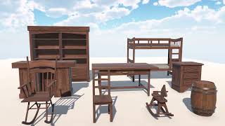Furniture Pack || Unity Asset Store || Blender