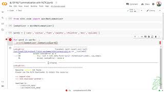 16 - NLP Lemmatization with NLTK