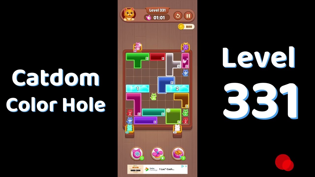こむ　リクエスト3点 Catdom Level 331 walkthrough | Color Hole 🐱🕳️| Solutionguruji