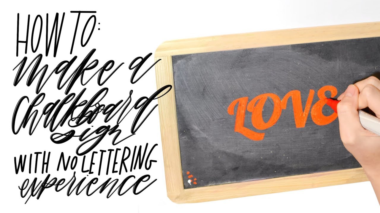 How To Make a Chalkboard Sign with No Lettering Experience - DIY Chalkboard Tutorial