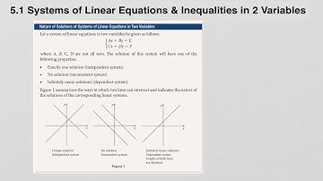 5.1 Systems of Linear Equations and Inequalities in Two Variables