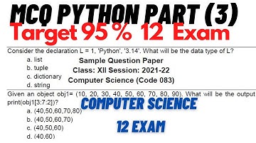 CBSE Class 12 Python | MCQ Python | Sumita Arora | Preeti Arora | Python Revision Tour1 | CBSE Term1