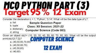 CBSE Class 12 Python | MCQ Python | Sumita Arora | Preeti Arora | Python Revision Tour1 | CBSE Term1