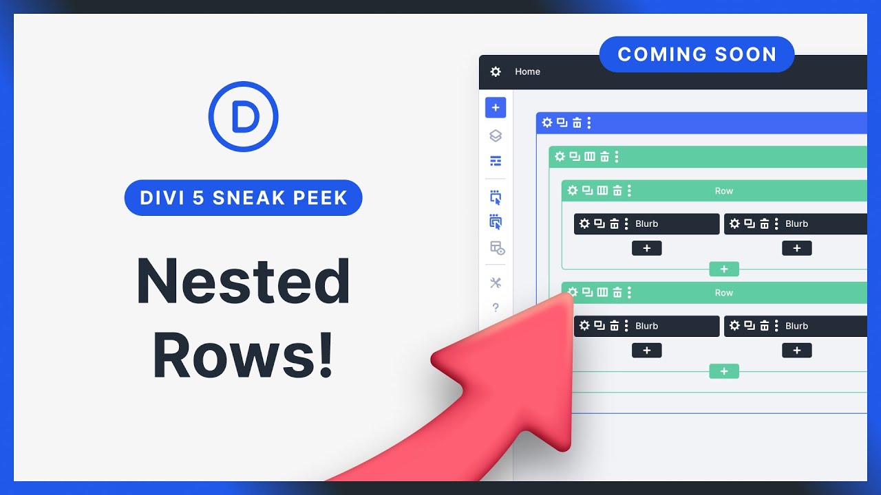 Divi 5 Sneak Peek! 👉 Nested Rows - YouTube