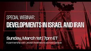 Special Webinar Developments in Israel and Iran | March 01, 2026