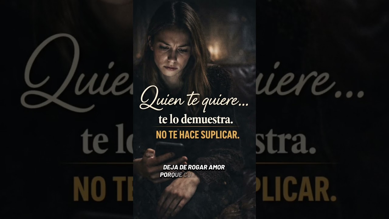 El amor no se suplica, no se ruega