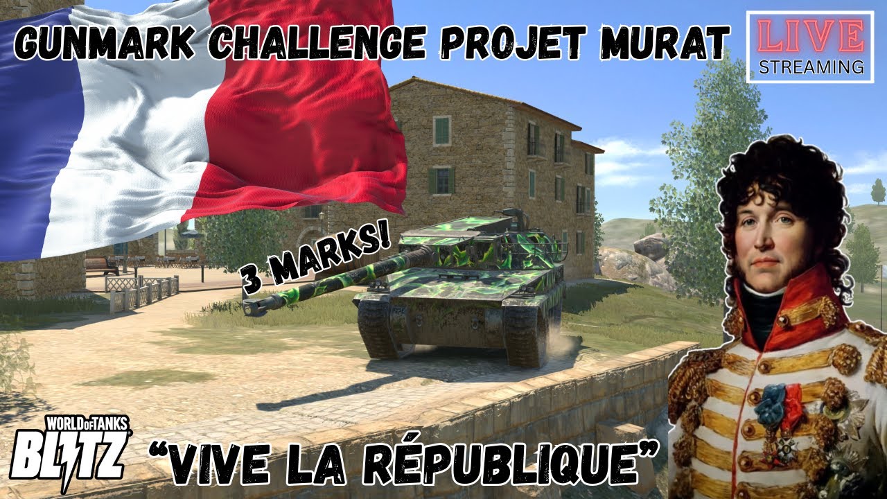 Projet Murat Gun Mark Grinding! 3 Marks Challenge | WoT Blitz