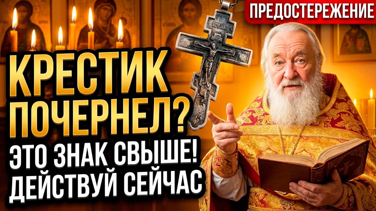 НАТЕЛЬНЫЙ КРЕСТИК ПОЧЕРНЕЛ — ГОСПОДЬ ПРЕДУПРЕЖДАЕТ О БЕДЕ! Вот что нужно сделать немедленно! Батюшка