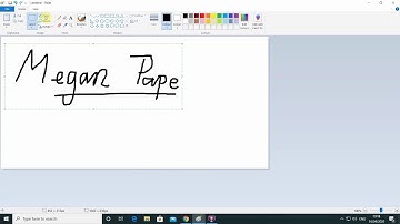 Using Paint to create a Signature, then inserting into MS Word.