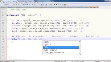 PHP OOP (Part 29/36) Blog Project Admin Panel Adding Post In Hindi / Urdu