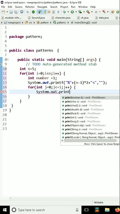 Pascal's triangle pattern program #shorts #java - YouTube
