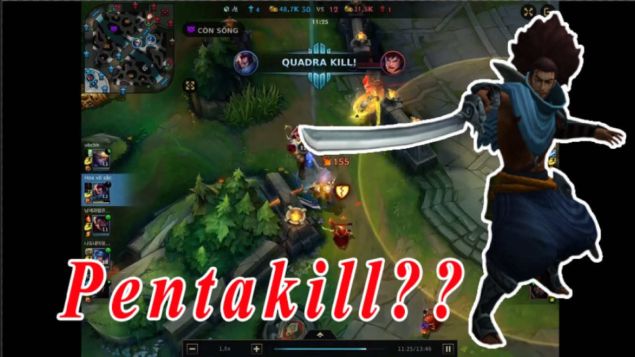 Pentakill yasuo – liên minh huyền thoại tốc chiến