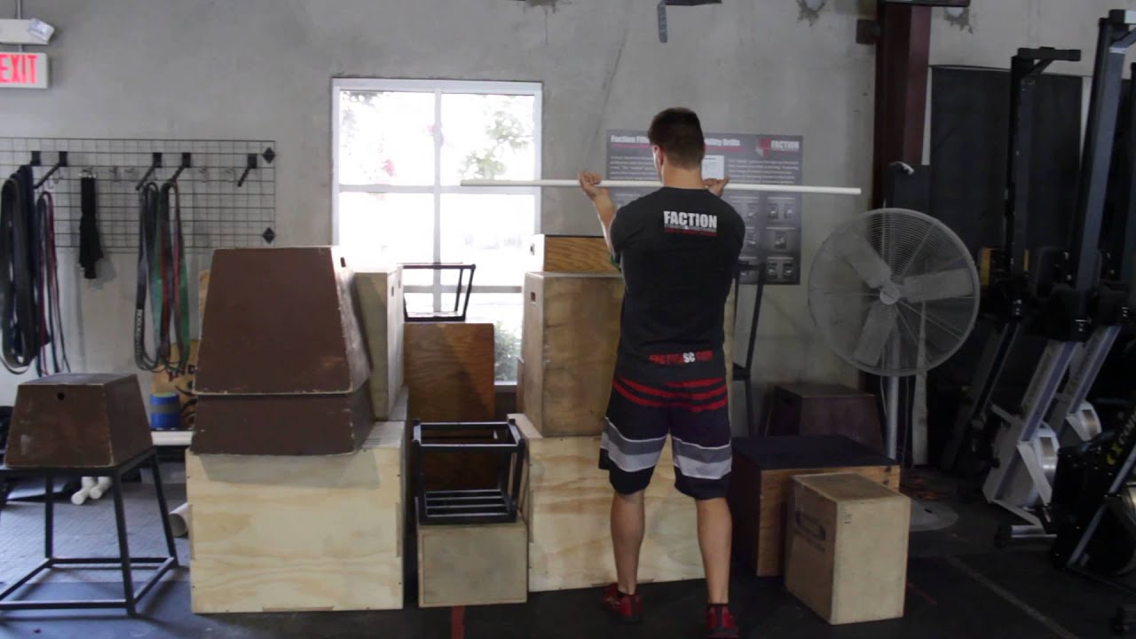 Two Arm Shoulder Flexion w/ External Rotation Stretch with band and PVC