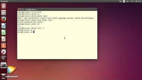 Ubuntu – Grundlagen Tutorial: Zum Superuser-Status wechseln (sudo) |video2brain.com