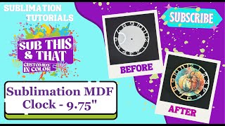 Sublimation MDF Clock