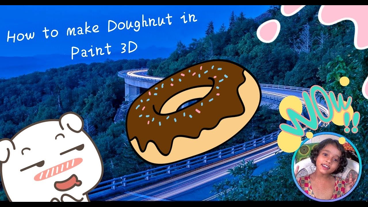 How to make Doughnut in Paint 3D | ๐ฉ | Moupiya's First Video | Magical ...