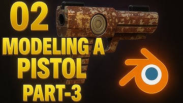 #02: Modeling a Sci-fi Pistol (Part-3) | Blender 3D TOPOLOGY Course #blender #3d #blender3d #b3d