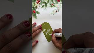 Preparing gift Tags for the gifts Holiday Season Shenanigans