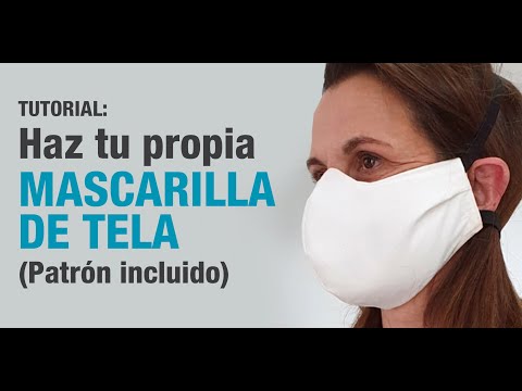 Coser Mascarilla de Tela paso a paso - Patrón / molde incluido - Tutorial costura tapabocas-barbijo