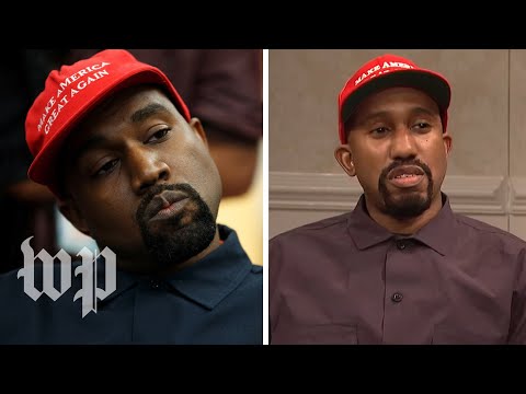 SNL's Kanye-Trump meeting vs. the real thing