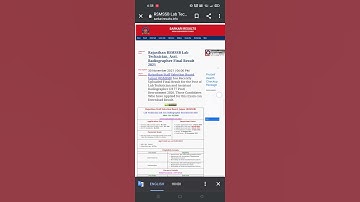 Rajasthan RSMSSB Lab Technician, Asst. Radiographer Final Result 2021