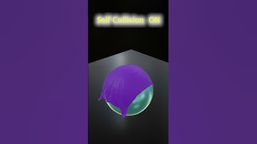 CLOTH SIMULATION IN BLENDER SELF COLLISION OF OR OFF #3D #animation