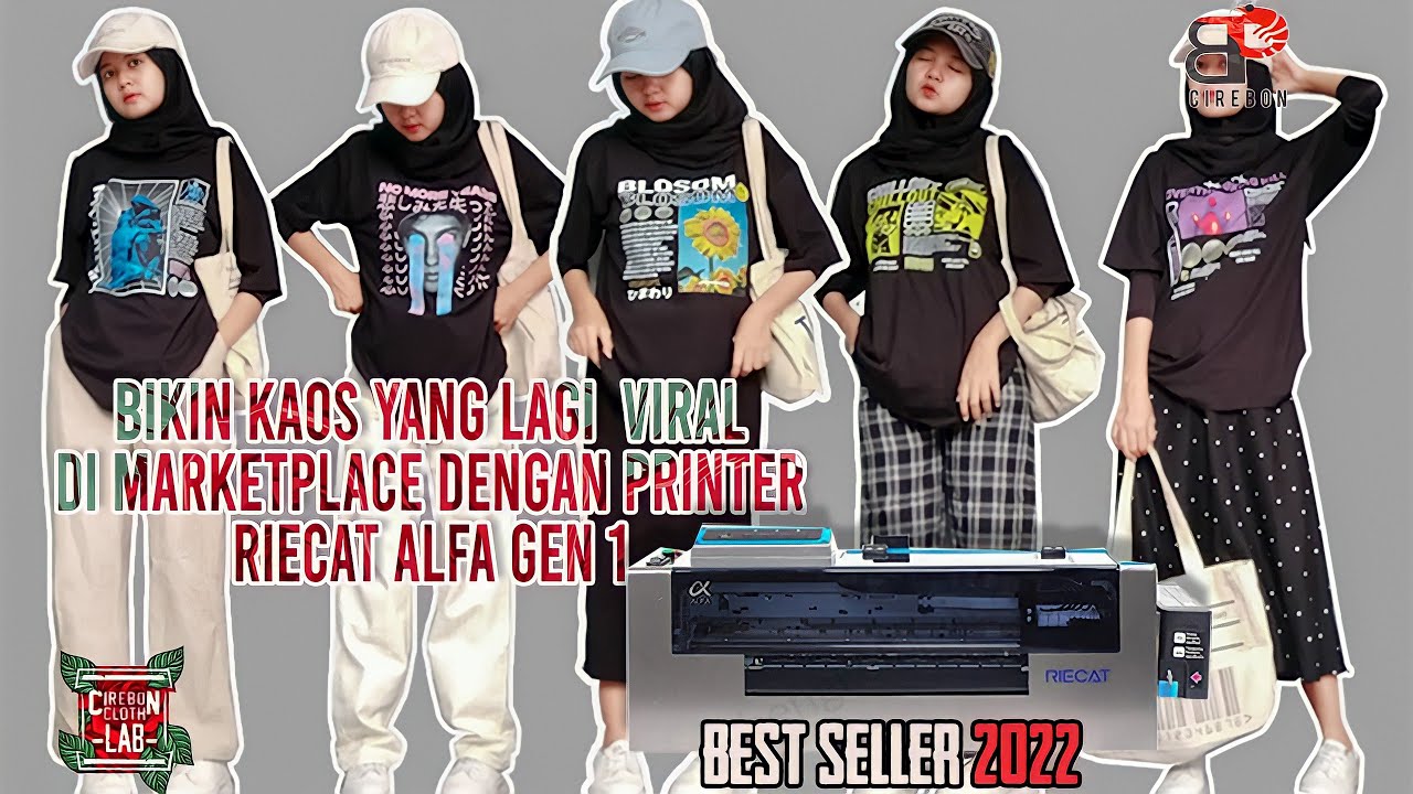 BIKIN KAOS MEWAH DENGAN MESIN DTF RIECAT ALFA GEN 1