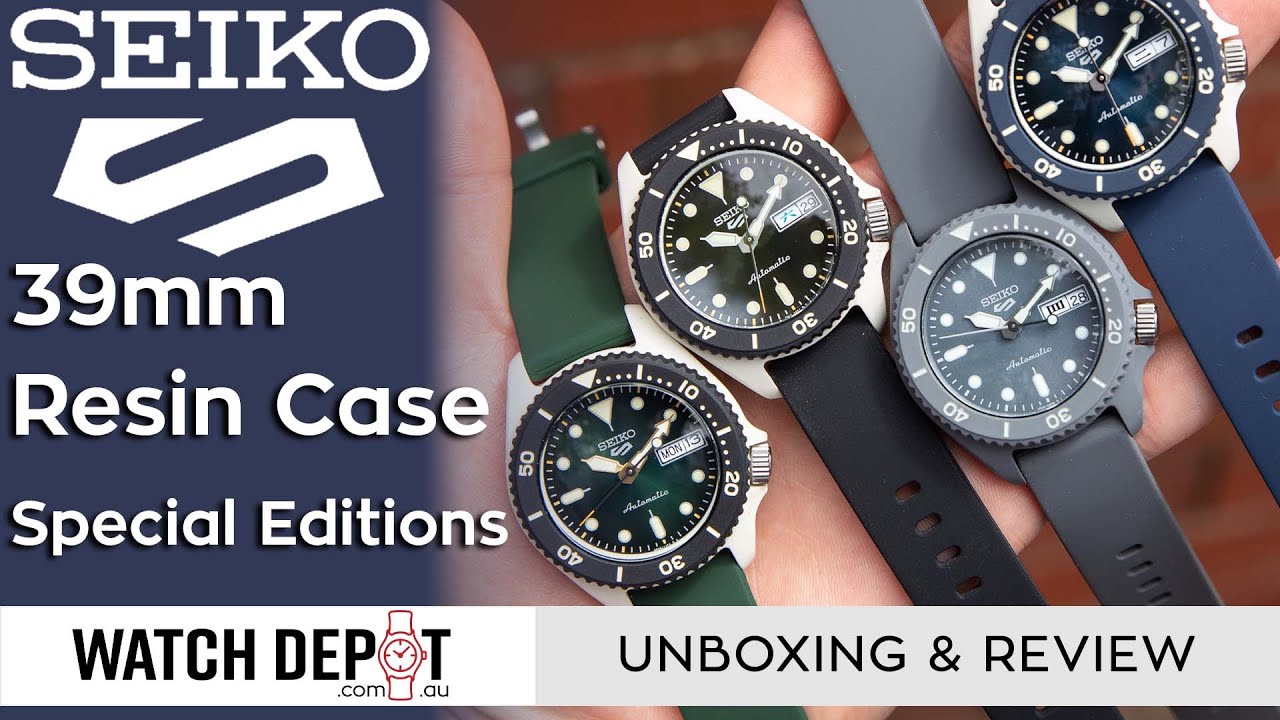 NEW] 39mm Seiko 5 Special Edition Resin Case Collection - Unboxing & Quick  Look - YouTube