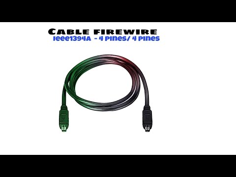 Video de Cable FireWire 400 de 4 pines a 4 pines 1.8 M Negro