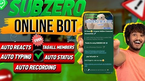 Subzero Online Bot | Auto React On Whatsapp | How To Deploy Whatspp Bot | Whatsapp Bot | Auto Bot