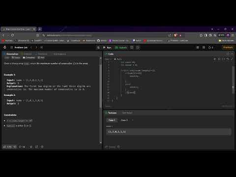 Max Consecutive Ones- LeetCode#485 Java solution