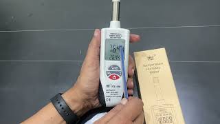 How To Use H Digital Thermometer  -30C to 100C &F Humidity 0-100Rh  Hygrometer with DewPoint working