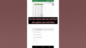Excel for Android mobile:How to sort ascending and descending order #shorts #excelformobile #sorting
