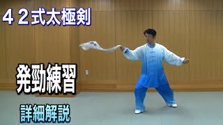 ４２式太極剣　発勁練習　詳細解説　（日本語字幕付き）