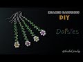 Beaded daisy earrings. Easy beading pattern for beginners. How to make beaded earrings